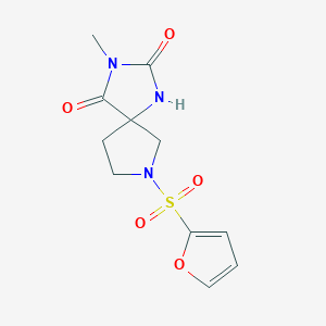 7-(Furan-2-ylsulfonyl)-3-methyl-1,3,7-triazaspiro[4.4]nonane-2,4-dione