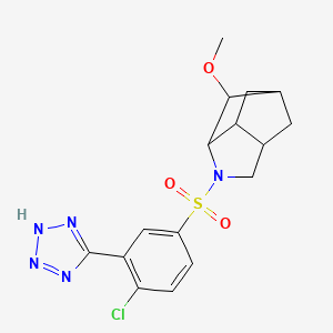 4-[4-chloro-3-(2H-tetrazol-5-yl)phenyl]sulfonyl-2-methoxy-4-azatricyclo[4.2.1.03,7]nonane