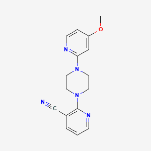 molecular formula C16H17N5O B7057304 2-[4-(4-Methoxypyridin-2-yl)piperazin-1-yl]pyridine-3-carbonitrile 