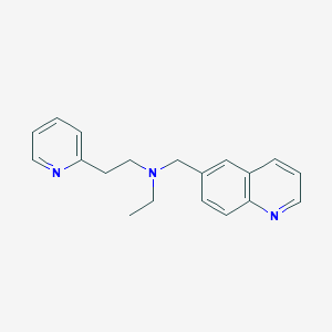 N-ethyl-2-pyridin-2-yl-N-(quinolin-6-ylmethyl)ethanamine