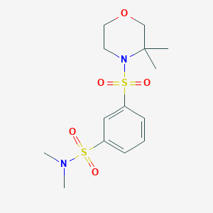 3-(3,3-dimethylmorpholin-4-yl)sulfonyl-N,N-dimethylbenzenesulfonamide