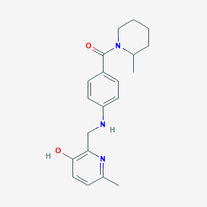 [4-[(3-Hydroxy-6-methylpyridin-2-yl)methylamino]phenyl]-(2-methylpiperidin-1-yl)methanone