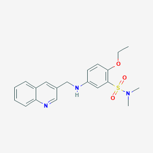 2-ethoxy-N,N-dimethyl-5-(quinolin-3-ylmethylamino)benzenesulfonamide