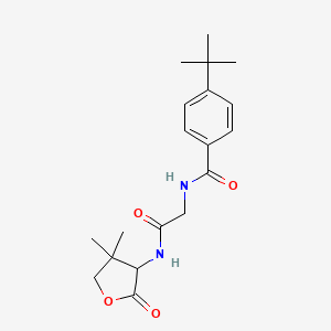 4-tert-butyl-N-[2-[(4,4-dimethyl-2-oxooxolan-3-yl)amino]-2-oxoethyl]benzamide