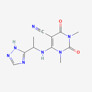 1,3-dimethyl-2,4-dioxo-6-[1-(1H-1,2,4-triazol-5-yl)ethylamino]pyrimidine-5-carbonitrile