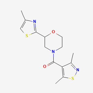 (3,5-Dimethyl-1,2-thiazol-4-yl)-[2-(4-methyl-1,3-thiazol-2-yl)morpholin-4-yl]methanone