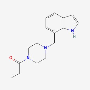 1-[4-(1H-indol-7-ylmethyl)piperazin-1-yl]propan-1-one