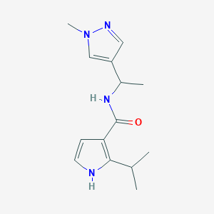 N-[1-(1-methylpyrazol-4-yl)ethyl]-2-propan-2-yl-1H-pyrrole-3-carboxamide