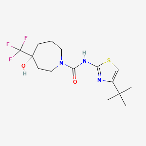 N-(4-tert-butyl-1,3-thiazol-2-yl)-4-hydroxy-4-(trifluoromethyl)azepane-1-carboxamide