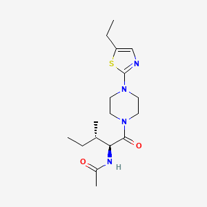 N-[(2S,3S)-1-[4-(5-ethyl-1,3-thiazol-2-yl)piperazin-1-yl]-3-methyl-1-oxopentan-2-yl]acetamide