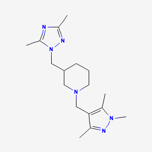 3-[(3,5-Dimethyl-1,2,4-triazol-1-yl)methyl]-1-[(1,3,5-trimethylpyrazol-4-yl)methyl]piperidine