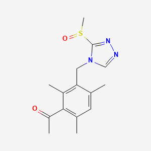 1-[2,4,6-Trimethyl-3-[(3-methylsulfinyl-1,2,4-triazol-4-yl)methyl]phenyl]ethanone