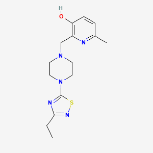 2-[[4-(3-Ethyl-1,2,4-thiadiazol-5-yl)piperazin-1-yl]methyl]-6-methylpyridin-3-ol