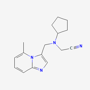 2-[Cyclopentyl-[(5-methylimidazo[1,2-a]pyridin-3-yl)methyl]amino]acetonitrile