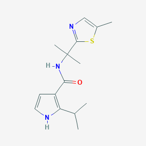 N-[2-(5-methyl-1,3-thiazol-2-yl)propan-2-yl]-2-propan-2-yl-1H-pyrrole-3-carboxamide