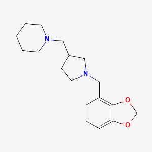 1-[[1-(1,3-Benzodioxol-4-ylmethyl)pyrrolidin-3-yl]methyl]piperidine