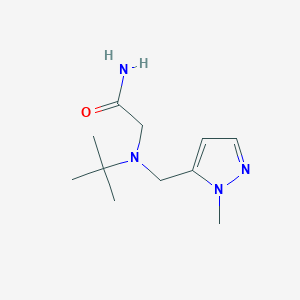 molecular formula C11H20N4O B7057713 2-[Tert-butyl-[(2-methylpyrazol-3-yl)methyl]amino]acetamide 