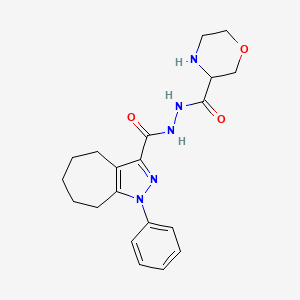 N'-(1-phenyl-5,6,7,8-tetrahydro-4H-cyclohepta[c]pyrazole-3-carbonyl)morpholine-3-carbohydrazide