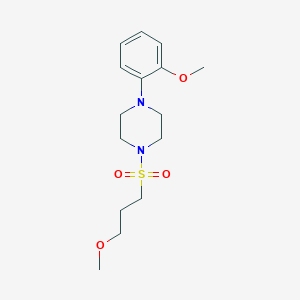 molecular formula C15H24N2O4S B7057771 1-(2-Methoxyphenyl)-4-(3-methoxypropylsulfonyl)piperazine 