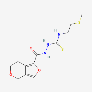 1-(6,7-dihydro-4H-furo[3,4-c]pyran-1-carbonylamino)-3-(2-methylsulfanylethyl)thiourea