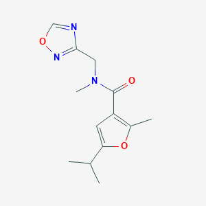 N,2-dimethyl-N-(1,2,4-oxadiazol-3-ylmethyl)-5-propan-2-ylfuran-3-carboxamide