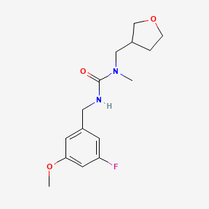 3-[(3-Fluoro-5-methoxyphenyl)methyl]-1-methyl-1-(oxolan-3-ylmethyl)urea