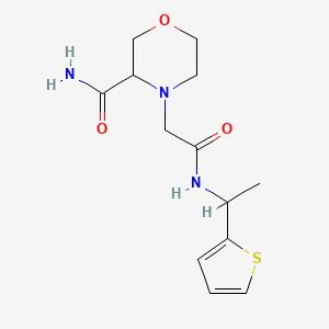 4-[2-Oxo-2-(1-thiophen-2-ylethylamino)ethyl]morpholine-3-carboxamide