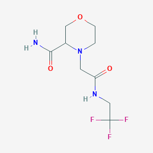 4-[2-Oxo-2-(2,2,2-trifluoroethylamino)ethyl]morpholine-3-carboxamide