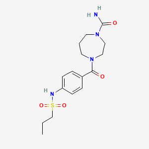 4-[4-(Propylsulfonylamino)benzoyl]-1,4-diazepane-1-carboxamide