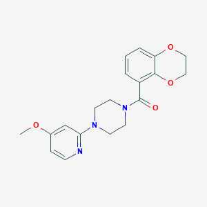 molecular formula C19H21N3O4 B7057883 2,3-Dihydro-1,4-benzodioxin-5-yl-[4-(4-methoxypyridin-2-yl)piperazin-1-yl]methanone 