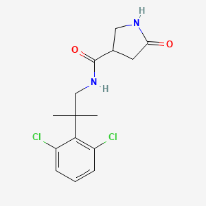 N-[2-(2,6-dichlorophenyl)-2-methylpropyl]-5-oxopyrrolidine-3-carboxamide