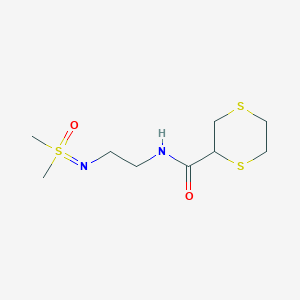 N-[2-[[dimethyl(oxo)-lambda6-sulfanylidene]amino]ethyl]-1,4-dithiane-2-carboxamide