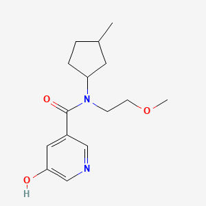 5-hydroxy-N-(2-methoxyethyl)-N-(3-methylcyclopentyl)pyridine-3-carboxamide