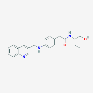 N-(1-hydroxybutan-2-yl)-2-[4-(quinolin-3-ylmethylamino)phenyl]acetamide