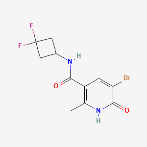 molecular formula C11H11BrF2N2O2 B7057972 5-bromo-N-(3,3-difluorocyclobutyl)-2-methyl-6-oxo-1H-pyridine-3-carboxamide 