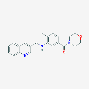 molecular formula C22H23N3O2 B7057977 [4-Methyl-3-(quinolin-3-ylmethylamino)phenyl]-morpholin-4-ylmethanone 