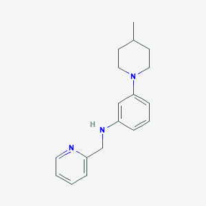 3-(4-methylpiperidin-1-yl)-N-(pyridin-2-ylmethyl)aniline