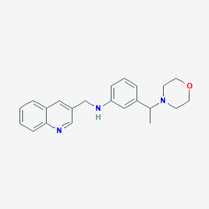 3-(1-morpholin-4-ylethyl)-N-(quinolin-3-ylmethyl)aniline