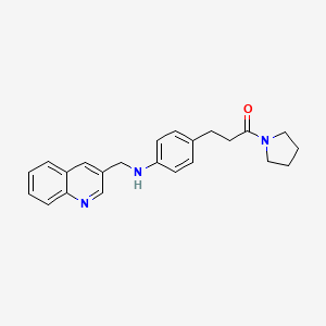 1-Pyrrolidin-1-yl-3-[4-(quinolin-3-ylmethylamino)phenyl]propan-1-one