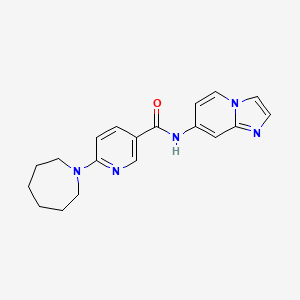 6-(azepan-1-yl)-N-imidazo[1,2-a]pyridin-7-ylpyridine-3-carboxamide