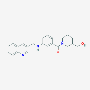 [3-(Hydroxymethyl)piperidin-1-yl]-[3-(quinolin-3-ylmethylamino)phenyl]methanone