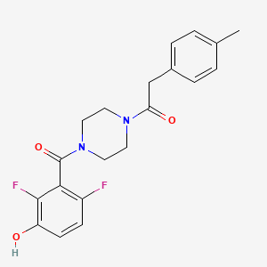 molecular formula C20H20F2N2O3 B7058025 1-[4-(2,6-Difluoro-3-hydroxybenzoyl)piperazin-1-yl]-2-(4-methylphenyl)ethanone 