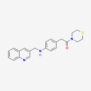 2-[4-(Quinolin-3-ylmethylamino)phenyl]-1-thiomorpholin-4-ylethanone