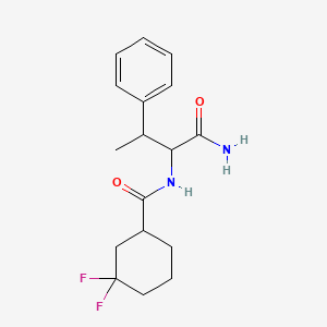 N-(1-amino-1-oxo-3-phenylbutan-2-yl)-3,3-difluorocyclohexane-1-carboxamide