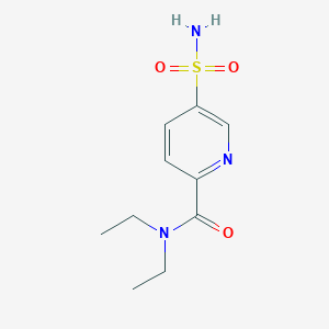 molecular formula C10H15N3O3S B7058059 N,N-diethyl-5-sulfamoylpyridine-2-carboxamide 