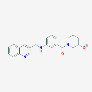 (3-Hydroxypiperidin-1-yl)-[3-(quinolin-3-ylmethylamino)phenyl]methanone