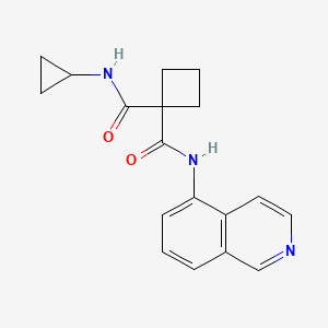 1-N-cyclopropyl-1-N'-isoquinolin-5-ylcyclobutane-1,1-dicarboxamide