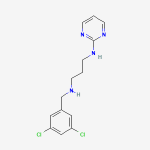 molecular formula C14H16Cl2N4 B7058088 N-[(3,5-dichlorophenyl)methyl]-N'-pyrimidin-2-ylpropane-1,3-diamine 