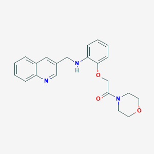 molecular formula C22H23N3O3 B7058105 1-Morpholin-4-yl-2-[2-(quinolin-3-ylmethylamino)phenoxy]ethanone 