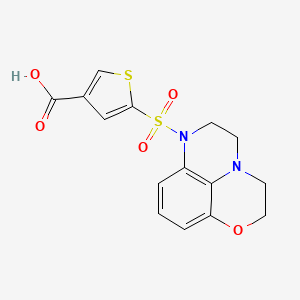 5-(4-Oxa-1,10-diazatricyclo[7.3.1.05,13]trideca-5,7,9(13)-trien-10-ylsulfonyl)thiophene-3-carboxylic acid